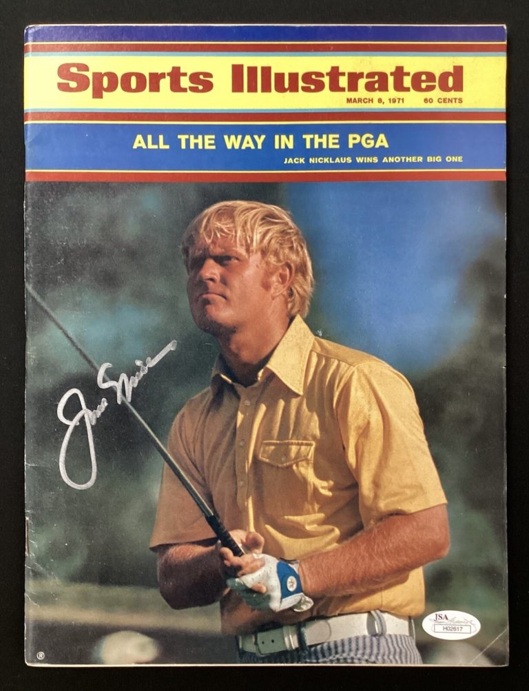 Jack Nicklaus Signed Sports Illustrated 3/8/71 No Label Golf HOF PGA Masters JSA