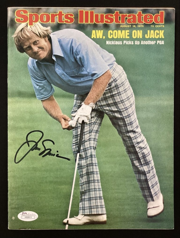 Jack Nicklaus Signed Sports Illustrated 8/18/75 NoLabel Golf HOF Auto Master JSA