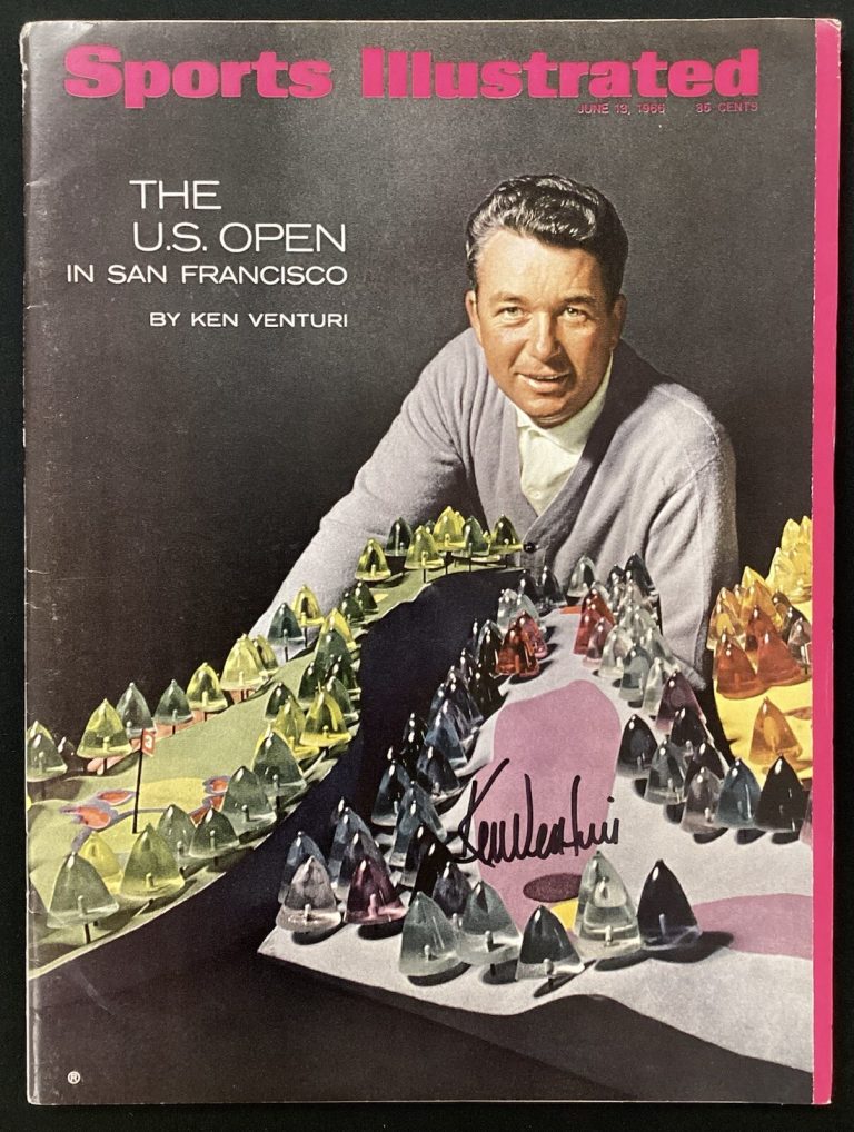 Ken Venturi Signed Sports Illustrated 6/13/66 No Label Golf Masters PGA Auto JSA