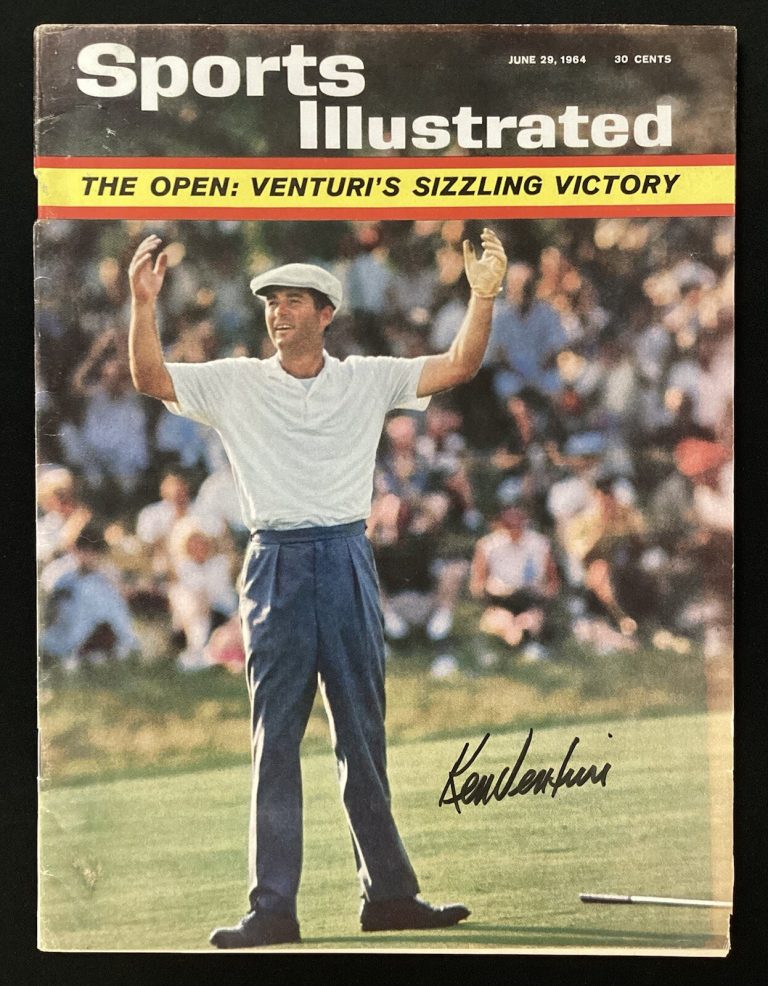 Ken Venturi Signed Sports Illustrated 6/29/64 No Label Golf Masters PGA Auto JSA