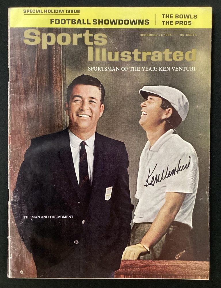 Ken Venturi Signed Sports Illustrated 12/21/64 NoLabel Golf Masters SOY Auto JSA