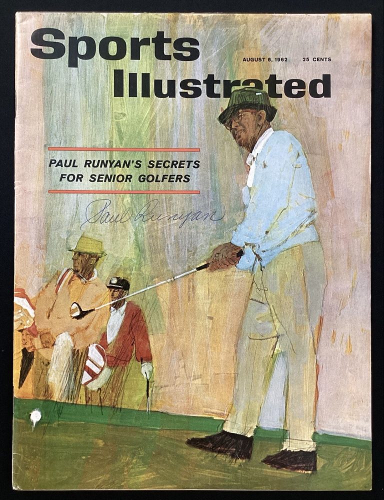 Paul Runyan Signed Sports Illustrated 8/6/62 No Label Golf Masters PGA Auto JSA