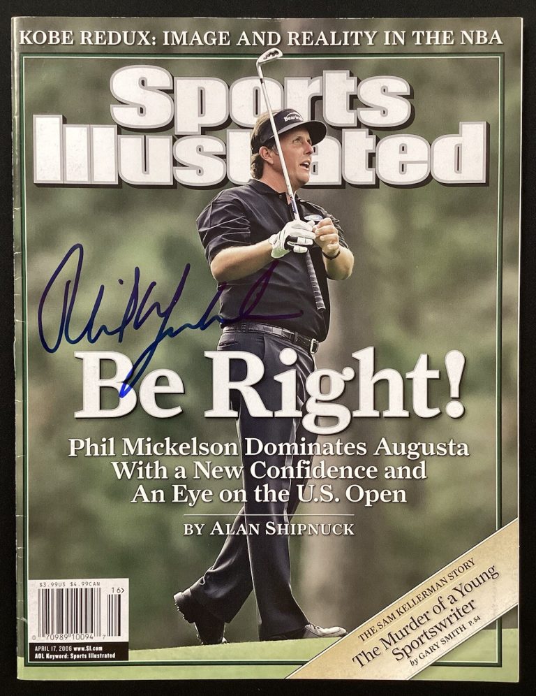 Phil Mickelson Signed Sports Illustrated 4/17/06 No Label Golf Masters Auto JSA