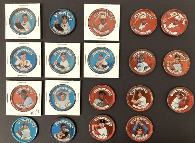 1964 All Stars Topps Baseball Coins Lot of 19 Killebrew Mays Yastrzemski Koufax