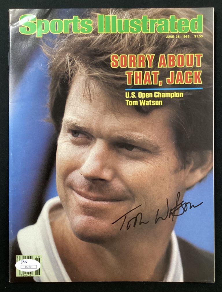 Tom Watson Signed Sports Illustrated 6/28/82 No Label Golf PGA Masters Auto JSA
