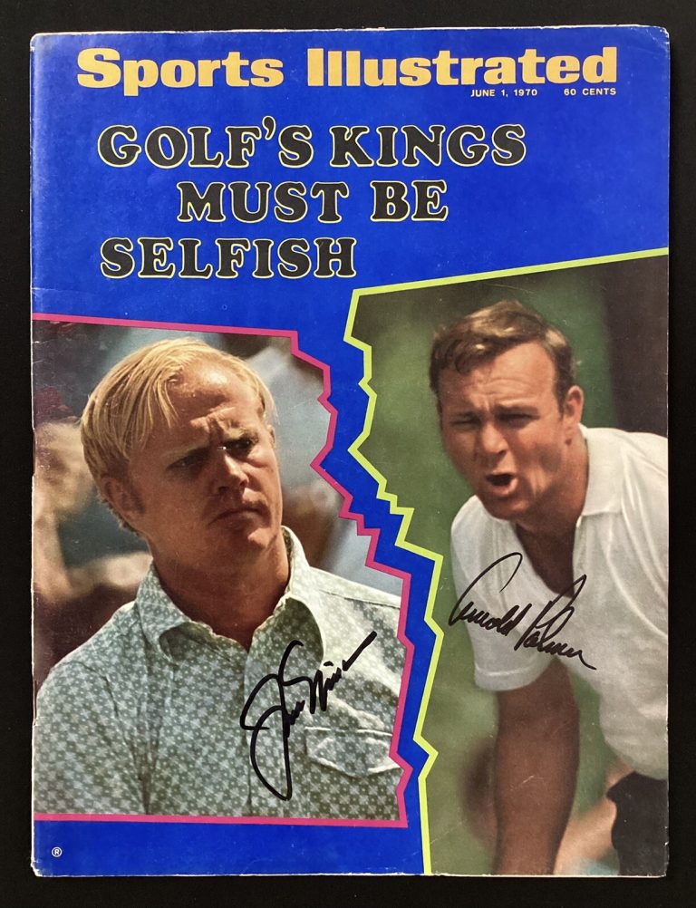 Arnold Palmer Signed Sports Illustrated 6/1/70 No Label + Jack Nicklaus Auto JSA