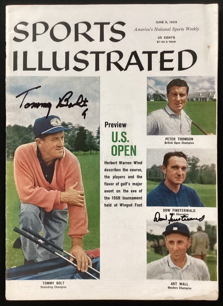 Tommy Bolt Signed Sports Illustrated 6/8/59 No Label Dow Finsterwald Auto JSA