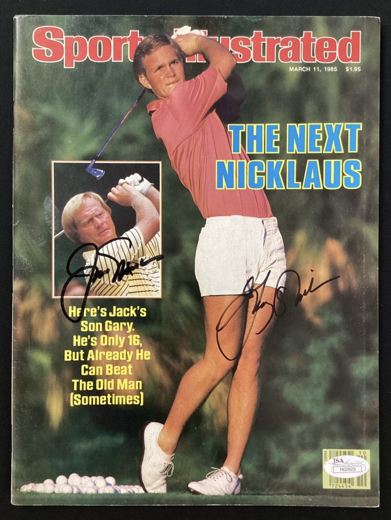 Jack Nicklaus Signed Sports Illustrated 3/11/85 No Label PGA Golf Gary Auto JSA