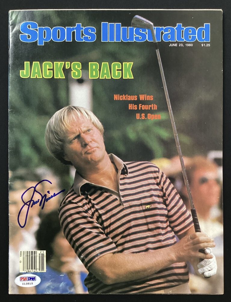 Jack Nicklaus Signed Sports Illustrated 6/23/80 Golf US Open Auto Master PSA/DNA
