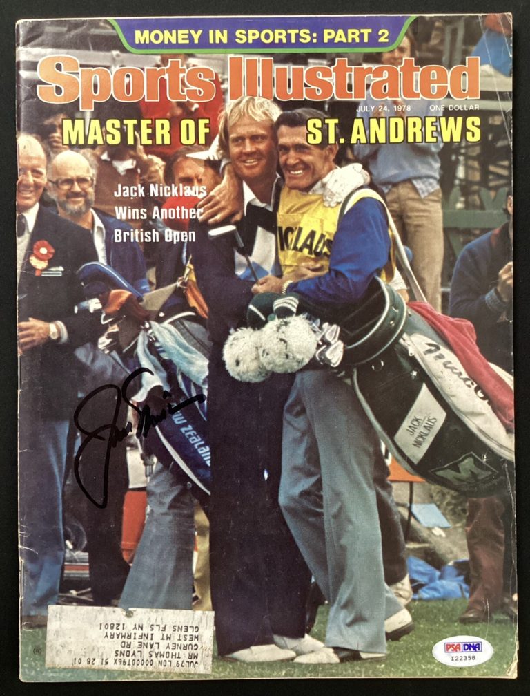 Jack Nicklaus Signed Sports Illustrated 7/24/78 Golf HOF Brit Open Auto PSA/DNA