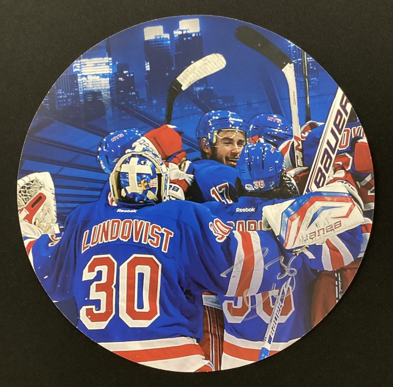 Mats Zuccarello Signed Postcard Ad Chase Hockey Wild NY Rangers Autograph TPG 1