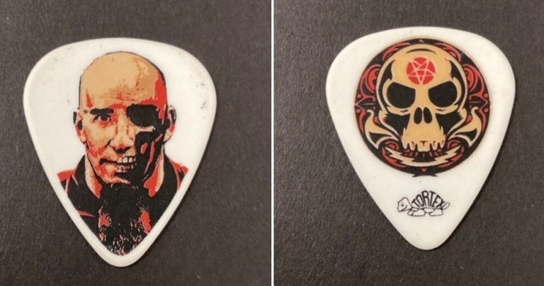 ANTHRAX Guitar Pick Tortex White Skull Scott Ian 2006 Reunion Tour Concert Model