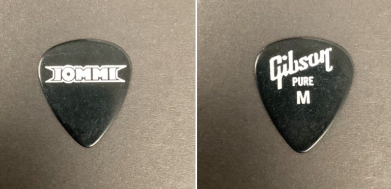 Black Sabbath Guitar Pick Gibson Pure Tony IOMMI Block Model Concert Tour Ozzy