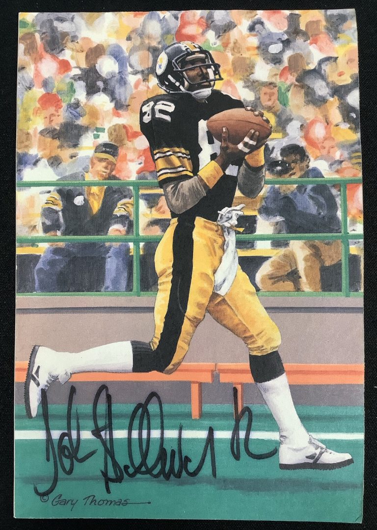 John Stallworth Signed GLAC Goal Line Art Card DAMAGED Steelers HOF Auto JSA 2