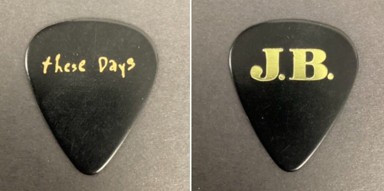 BON JOVI Guitar Pick 1995-96 These Days Tour Black JB Custom Concert Model RARE