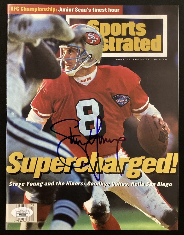 Steve Young Signed Sports Illustrated 1/23/95 No Label 49ers Autograph HOF JSA
