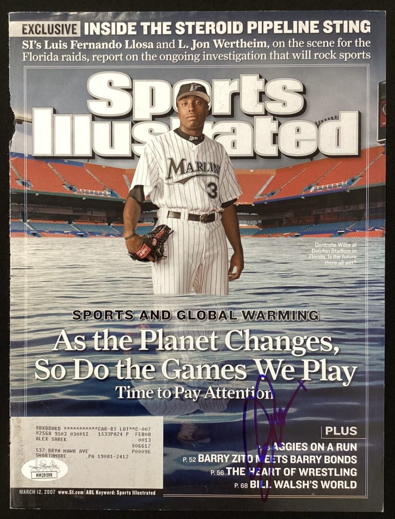 Dontrelle Willis Signed Sports Illustrated Cover 3/12/07 NoLabel Marlin Auto JSA