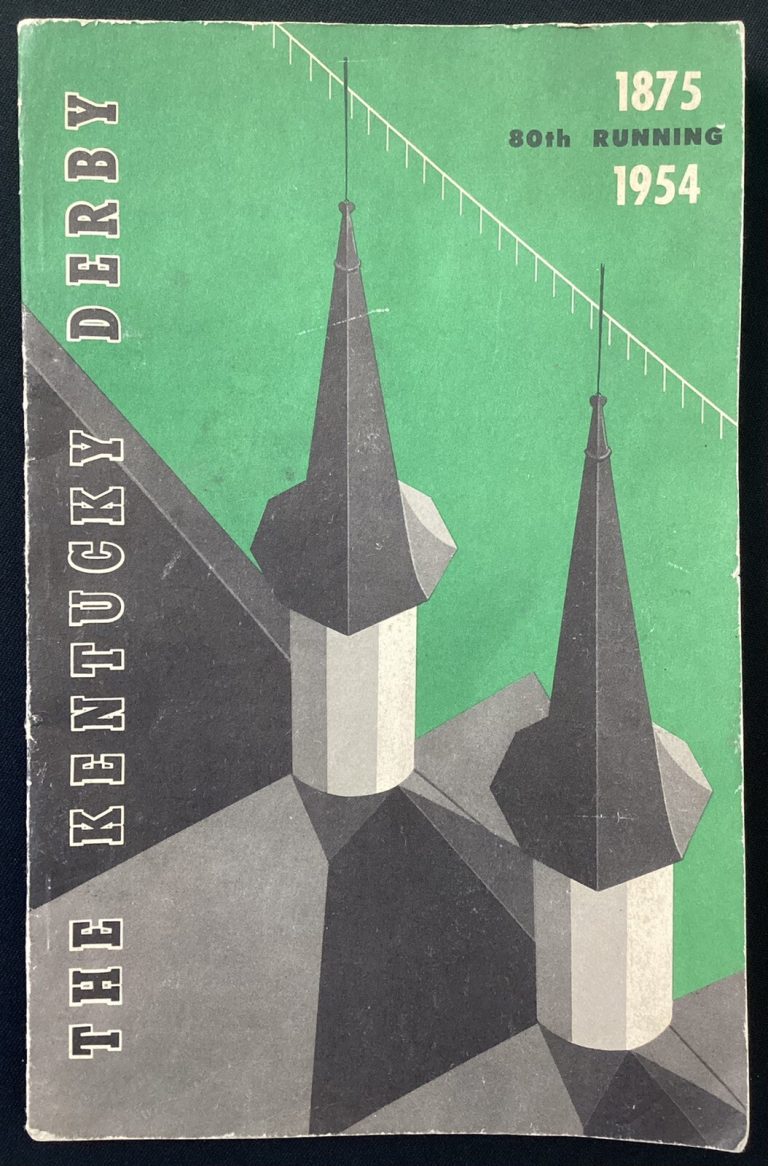 1954 Kentucky Derby Program 80th Running At Churchill Downs Steeples on Cover