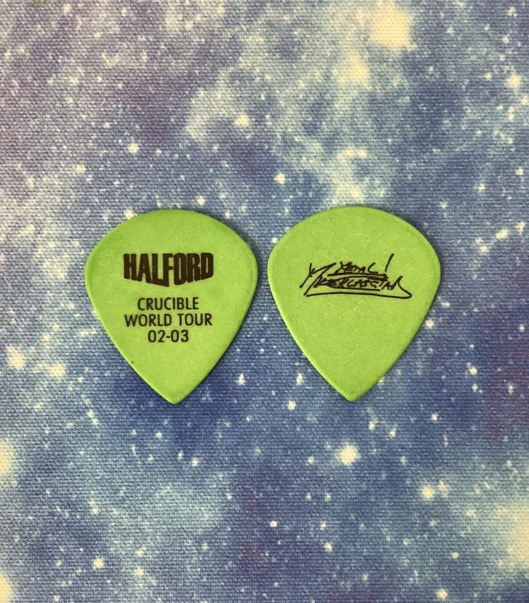Halford Guitar Pick Metal Mike Chlasciak Custom Sig Model 2002-03 Crucible Tour