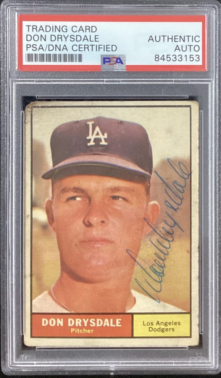 Don Drysdale Signed 1965 Topps #260 Card LA Dodgers CY Autograph WSC HOF PSA/DNA