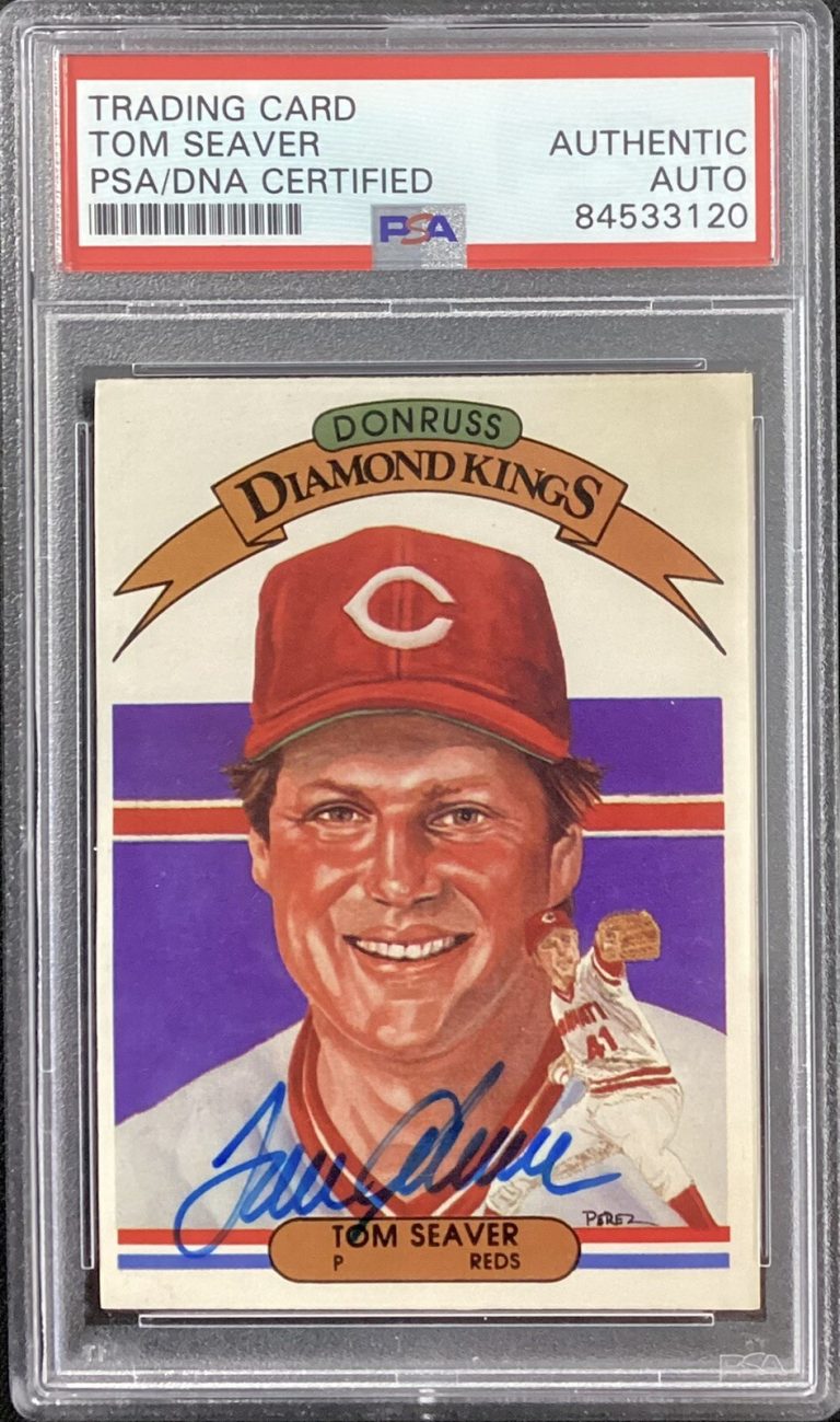 Tom Seaver Signed 1982 Donruss #16 Baseball Card Reds Autograph WSC HOF PSA/DNA