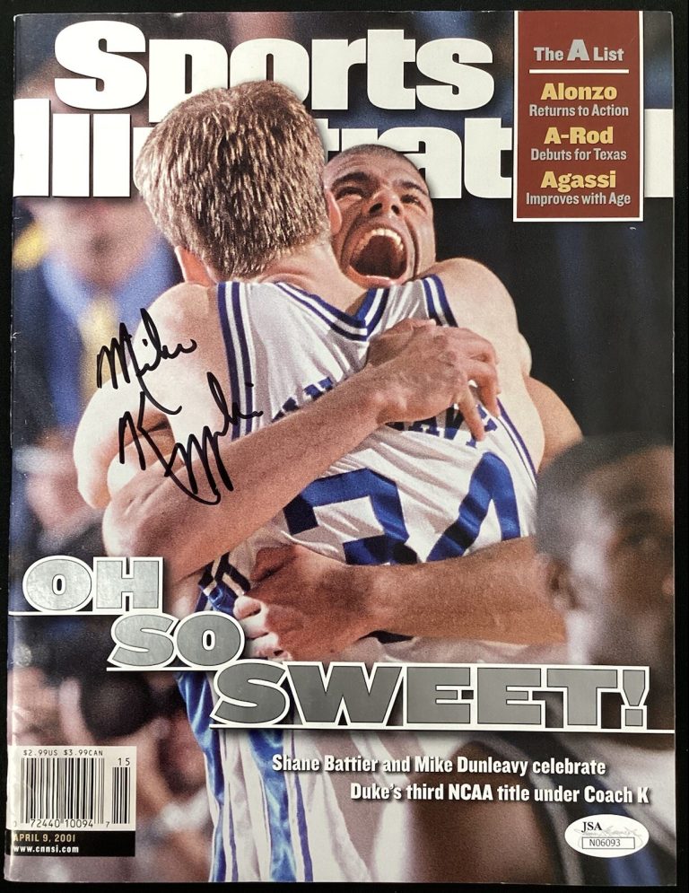 Mike Krzyzewski Signed Sports Illustrated Mag 4/9/01 No Label Duke Autograph JSA