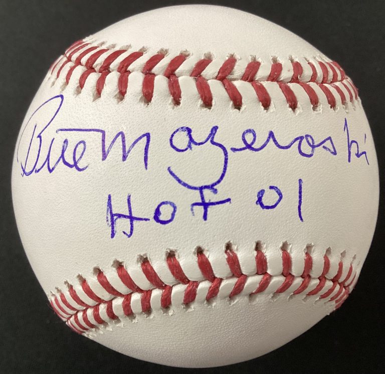 Bill Mazeroski Signed Baseball RDM Pirates Autograph HOF 01 Inscription WSC JSA