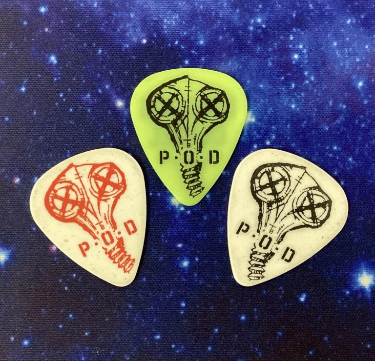 P.O.D. Payable on Death Guitar Pick Lot of 3 Marcos Curiel Custom Tour Model Gas