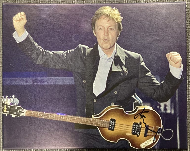 Paul McCartney Signed Canvas Giclee 19x16 Wings Beatles Rock HOF Autograph JSA