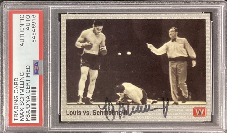 Max Schmeling Signed 1991 AW Sports #142 Boxing Card Heavyweight Auto PSA/DNA