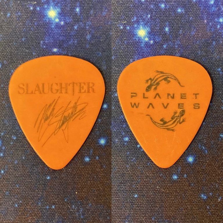 Slaughter Guitar Pick Planet Waves Mark Slaughter Sig Model 1995 No Evil Tour