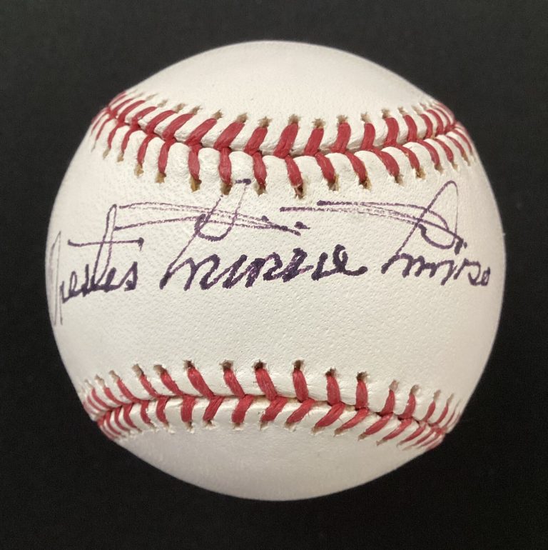 Orestes Minnie Minoso Signed Baseball AHS Indians Cubans HOF Full Name Auto JSA