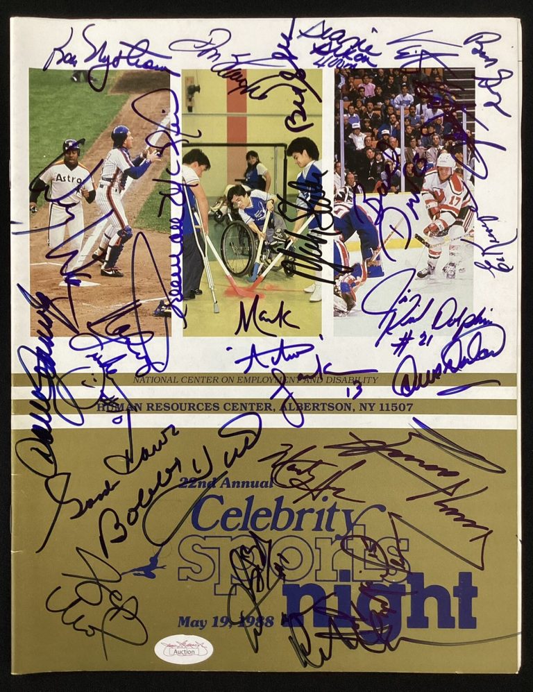 Gordie Howe Signed Program 5/19/88 Celebrity Night Bobby Hull +22 Autos JSA #2