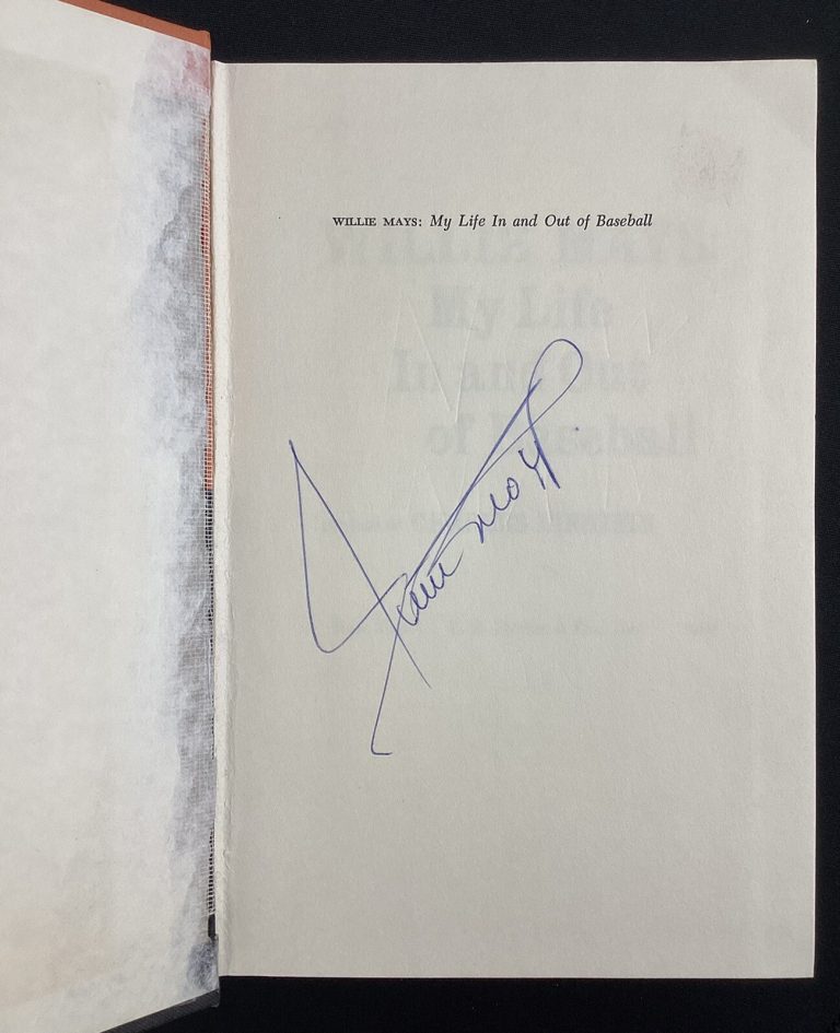 Willie Mays Signed Book My Life In and Out Baseball HCB Giants Autograph HOF BAS