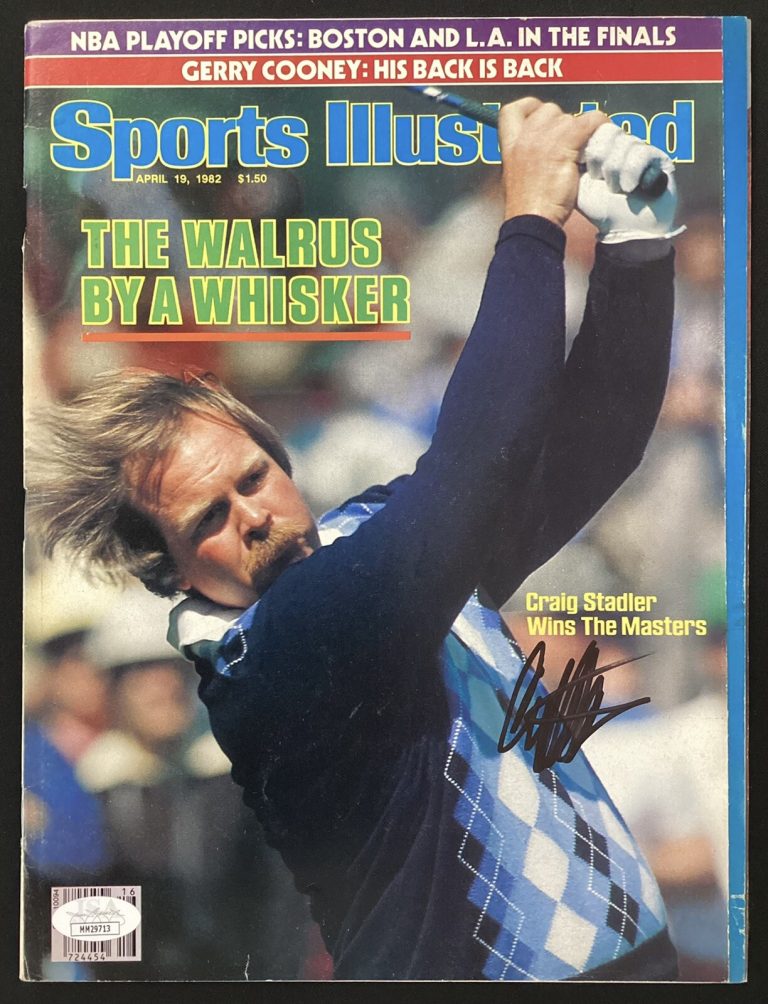 Craig Stadler Signed Sports Illustrated 4/19/82 No Label Masters Golf Auto JSA