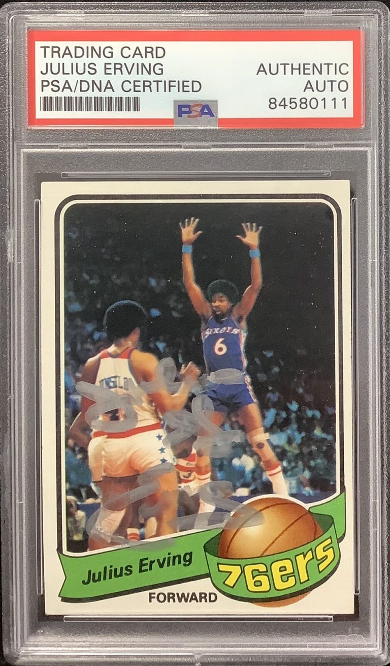 Julius Erving Signed 1979 Topps #20 Basketball Card 76ers Autograph HOF PSA/DNA
