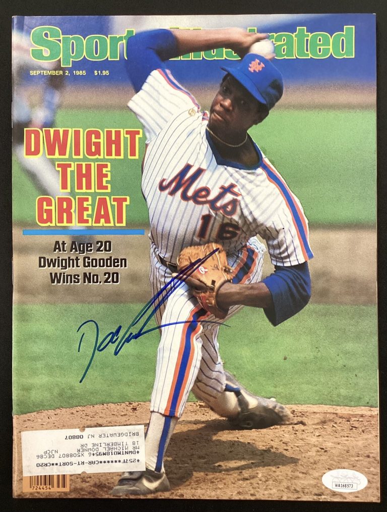Dwight Doc Gooden Signed Sports Illustrated 9/2/85 New York Mets Autograph JSA