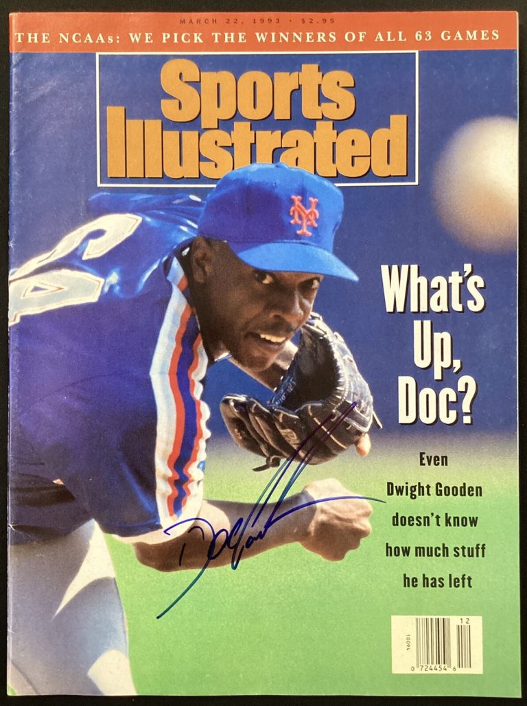 Dwight Doc Gooden Signed Sports Illustrated 3/22/93 No Label Mets Autograph JSA