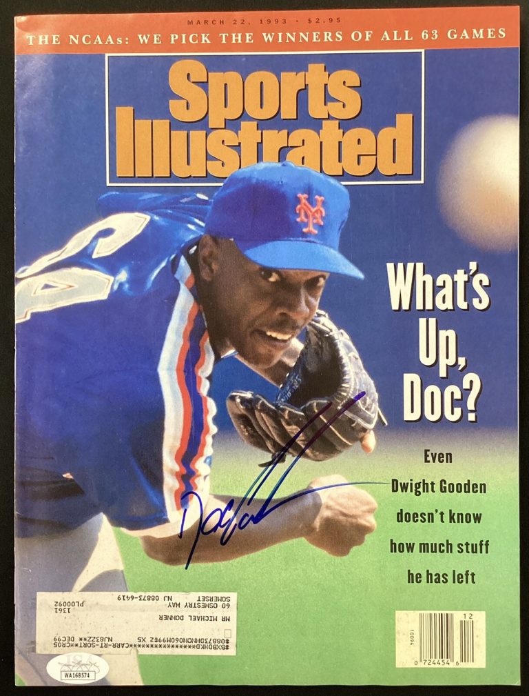 Dwight Doc Gooden Signed Sports Illustrated 3/22/93 New York Mets Autograph JSA
