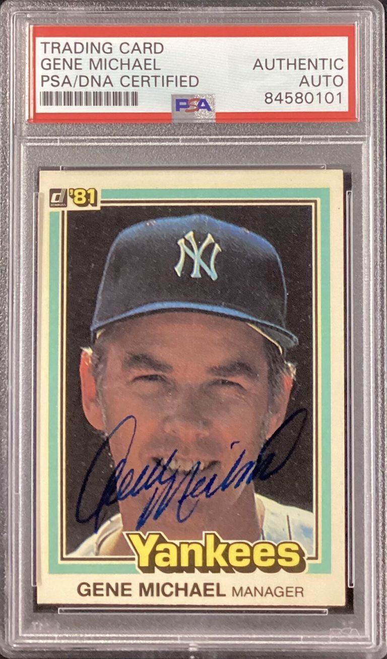 Gene Michael Signed 1981 Donruss #500 Baseball Card NY Yankees Autograph PSA/DNA