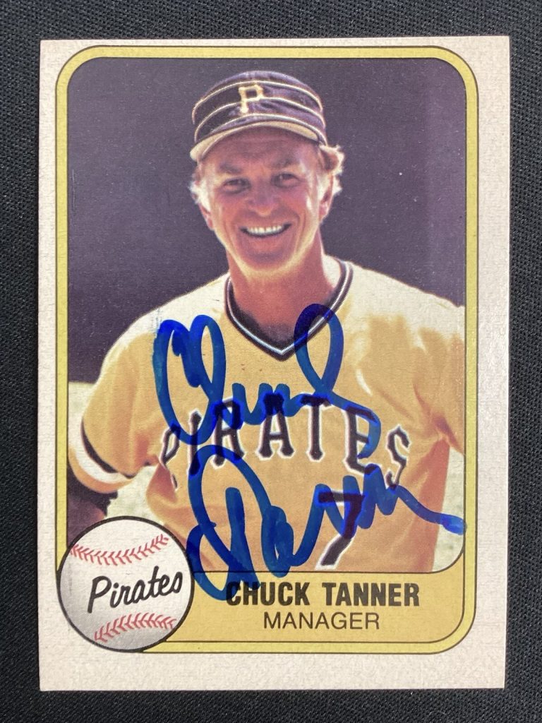 Chuck Tanner Signed 1981 Fleer #367 Baseball Card Pirates Manager Autograph TPG
