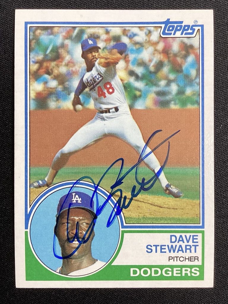 Dave Stewart Signed 1983 Topps #532 Baseball Card LA Dodgers Autograph TPG