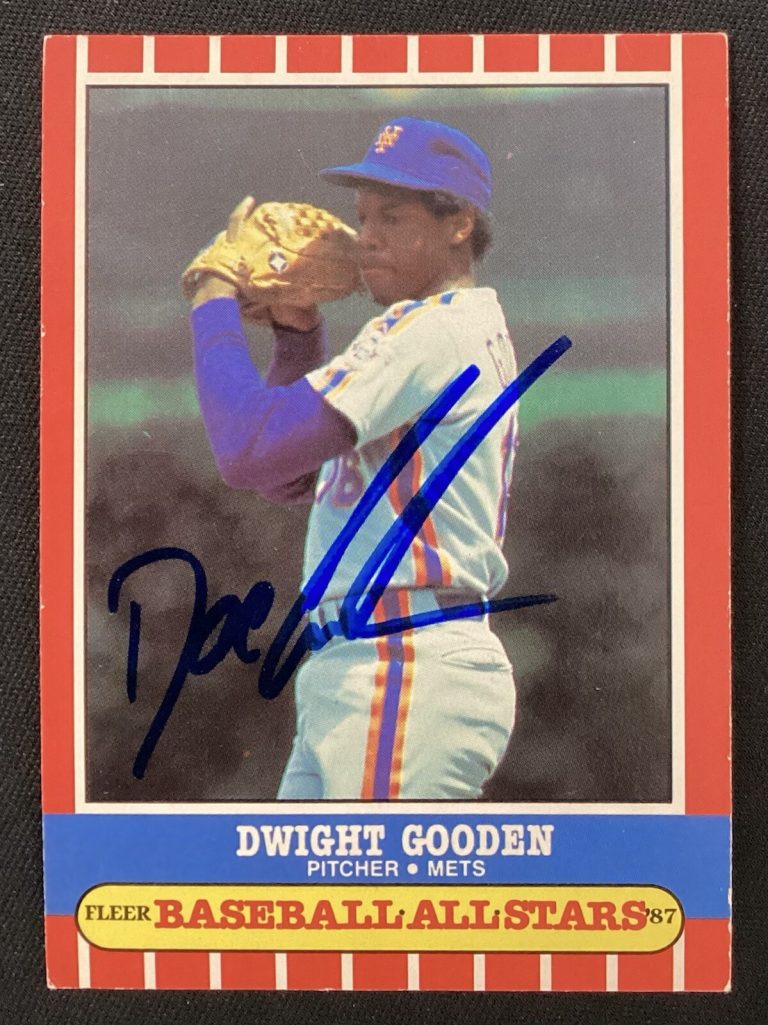 Dwight Doc Gooden Signed 1987 Fleer #19 Baseball Card NY Mets Autograph TPG