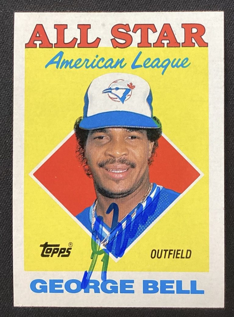 George Bell Signed 1988 Topps #390 Baseball Card Toronto Blue Jays Autograph TPG