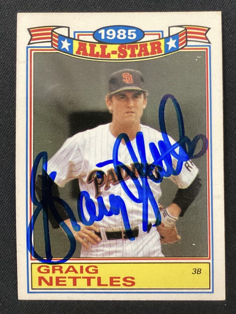 Graig Nettles Signed 1986 Topps #15 Baseball Card San Diego Padres Autograph TPG