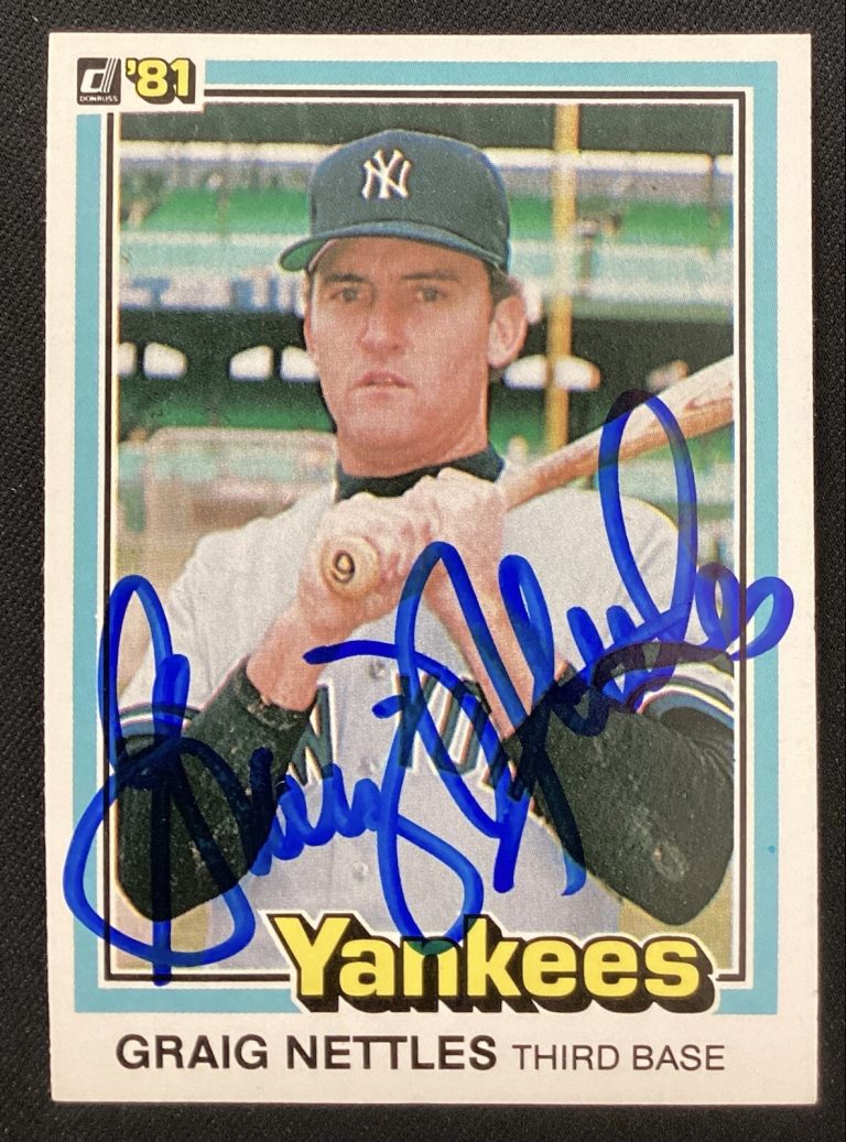 Graig Nettles Signed 1981 Donruss #105 Baseball Card NY Yankees Autograph TPG
