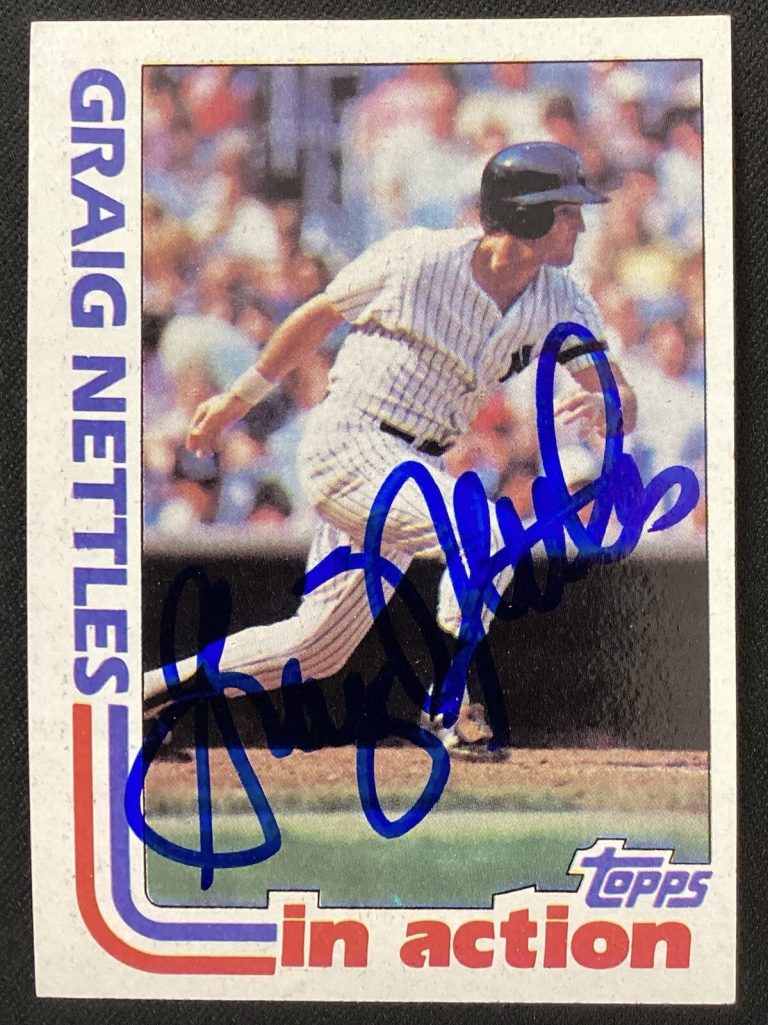 Graig Nettles Signed 1982 Topps #506 Baseball Card NY Yankees Autograph TPG