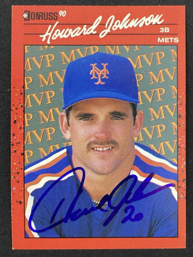 Howard Johnson Signed 1990 Donruss #BC-2 Baseball Card NY Mets Autograph TPG
