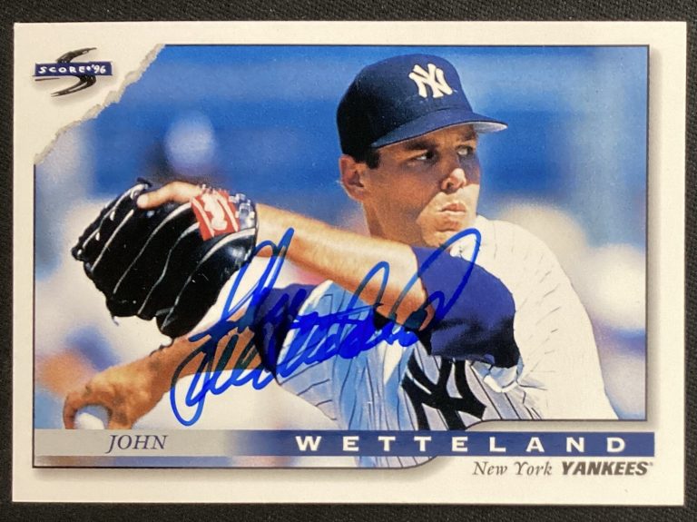 John Wetteland Signed 1996 Score #99 Baseball Card NY Yankees Autograph TPG