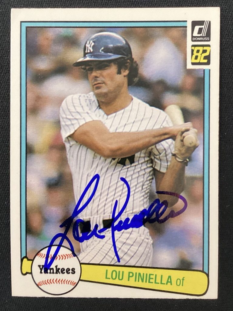 Lou Piniella Signed 1982 Donruss #135 Baseball Card NY Yankees Autograph TPG